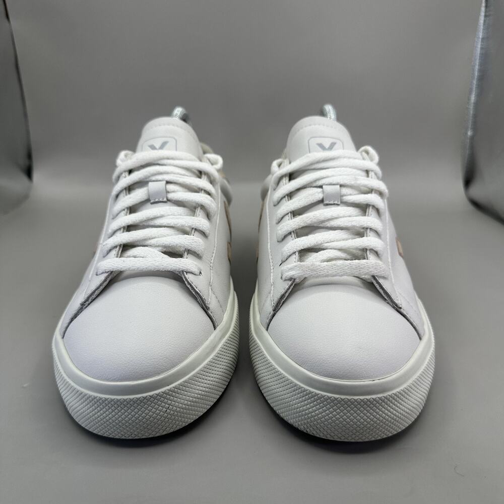 Veja White Sneakers with Beige Accents - Picture 3 of 9
